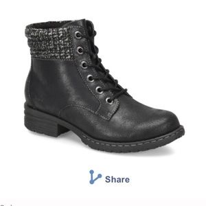 NEARLY NEW B.Ø.C black combat boots with tie laces